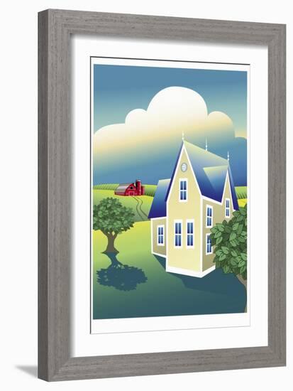 Prairie Farm-Linda Braucht-Framed Giclee Print