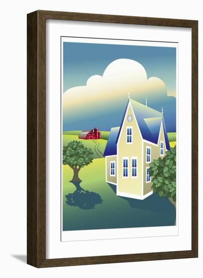 Prairie Farm-Linda Braucht-Framed Giclee Print