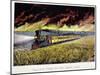 Prairie Fires of the Great West, USA, 1871-Currier & Ives-Mounted Giclee Print