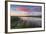 Prairie pond at sunrise in Garfield County near Jordan, Montana, USA-Chuck Haney-Framed Photographic Print