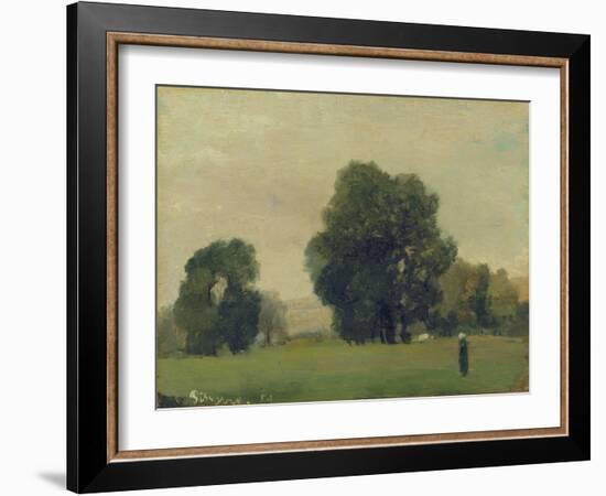 Prairies De La Roche-Guyon, 1859-Camille Pissarro-Framed Giclee Print