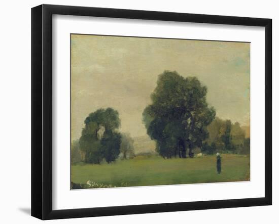 Prairies De La Roche-Guyon, 1859-Camille Pissarro-Framed Giclee Print