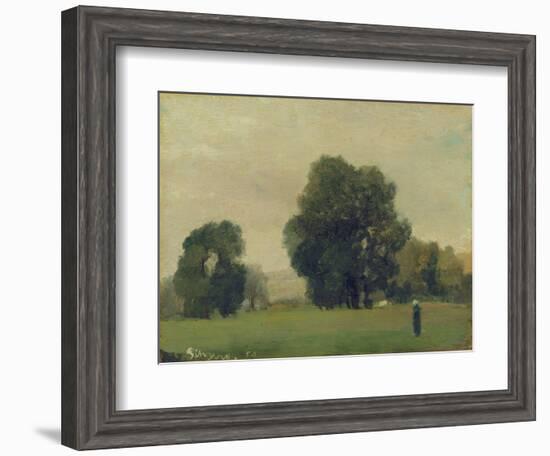 Prairies De La Roche-Guyon, 1859-Camille Pissarro-Framed Giclee Print