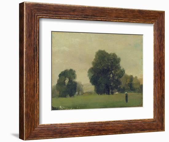 Prairies De La Roche-Guyon, 1859-Camille Pissarro-Framed Giclee Print