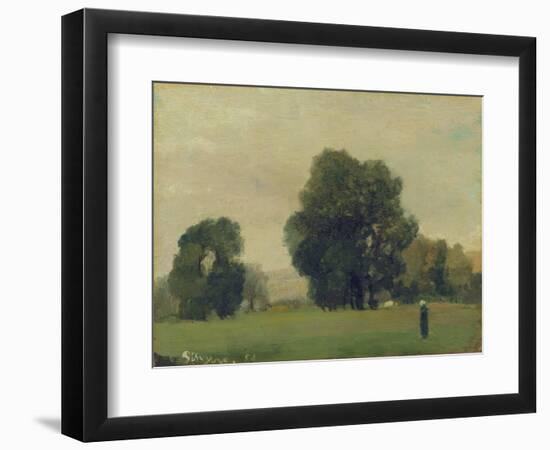 Prairies De La Roche-Guyon, 1859-Camille Pissarro-Framed Giclee Print