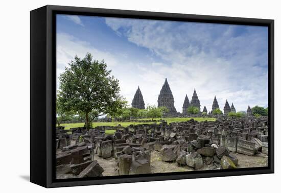Prambanan Hindu Temples, UNESCO World Heritage Site, Near Yogyakarta, Java, Indonesia-Alex Robinson-Framed Premier Image Canvas