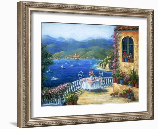 Pranzo Sul Terrazzo-Marilyn Dunlap-Framed Art Print