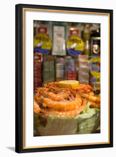 Prawns in a Traditional Tapas Bar in Madrid, Spain, Europe-Martin Child-Framed Photographic Print