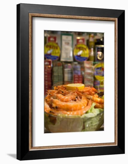 Prawns in a Traditional Tapas Bar in Madrid, Spain, Europe-Martin Child-Framed Photographic Print