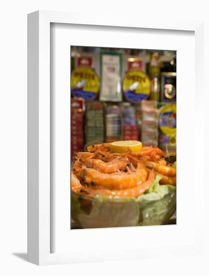 Prawns in a Traditional Tapas Bar in Madrid, Spain, Europe-Martin Child-Framed Photographic Print