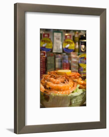 Prawns in a Traditional Tapas Bar in Madrid, Spain, Europe-Martin Child-Framed Photographic Print