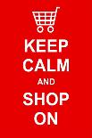 Keep Calm and Shop On-prawny-Framed Art Print