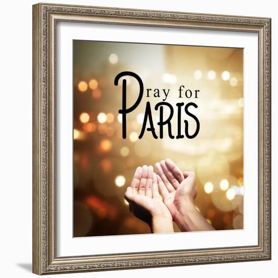 Pray for Paris-leolintang-Framed Photographic Print