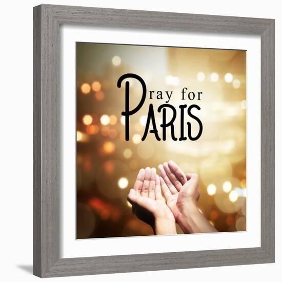 Pray for Paris-leolintang-Framed Photographic Print