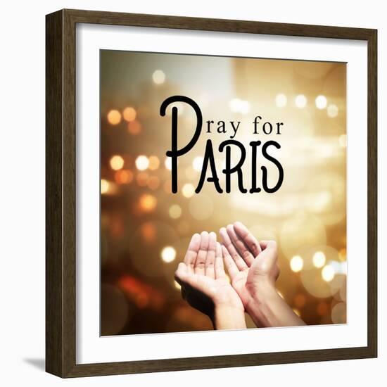 Pray for Paris-leolintang-Framed Photographic Print