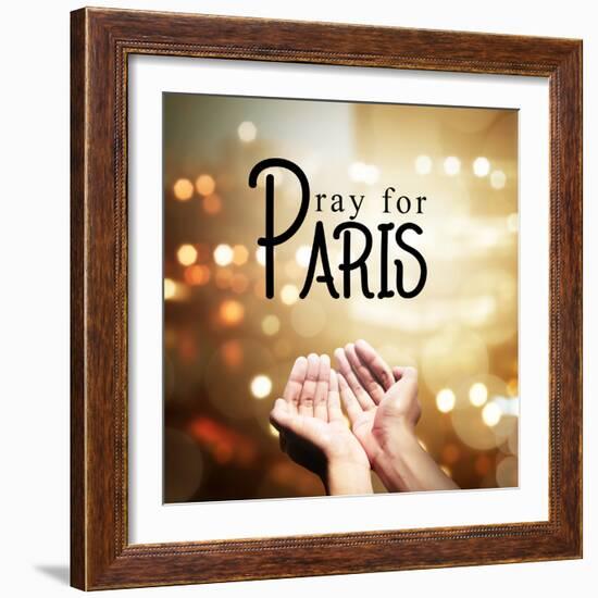Pray for Paris-leolintang-Framed Photographic Print