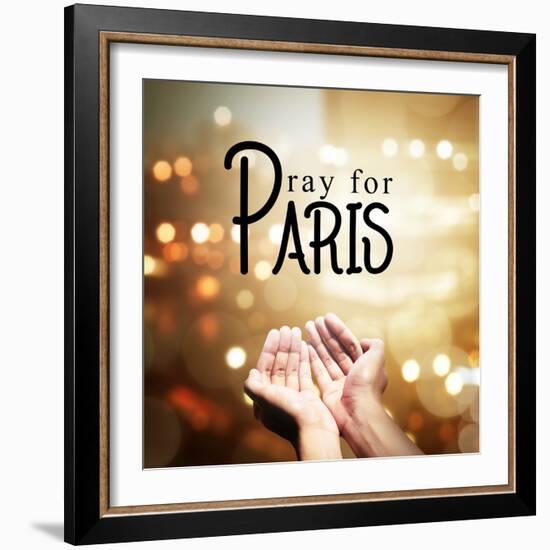 Pray for Paris-leolintang-Framed Photographic Print