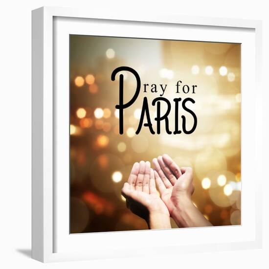 Pray for Paris-leolintang-Framed Photographic Print