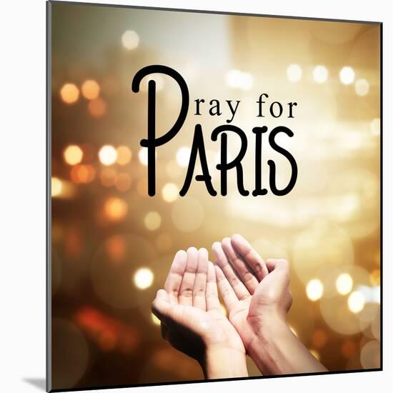 Pray for Paris-leolintang-Mounted Photographic Print