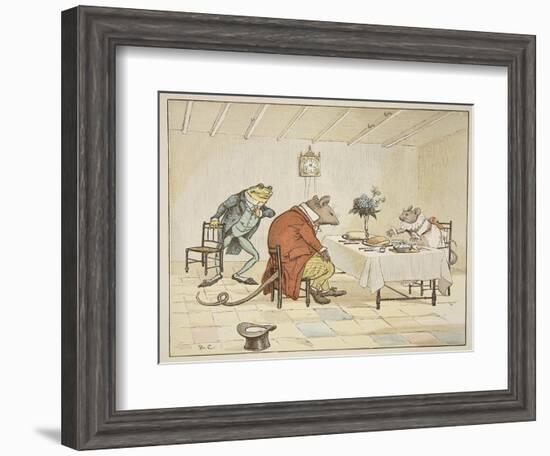 Pray, Miss Mouse, Will You Give Us Some Beer, Illustration from 'A Frog He Would A-Wooing Go'-Randolph Caldecott-Framed Giclee Print