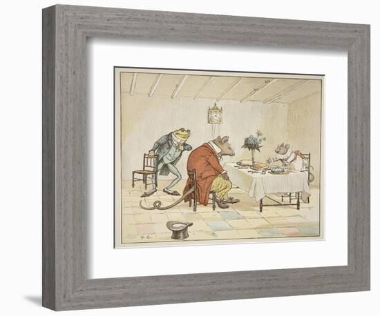 Pray, Miss Mouse, Will You Give Us Some Beer, Illustration from 'A Frog He Would A-Wooing Go'-Randolph Caldecott-Framed Giclee Print