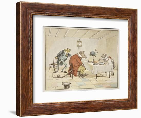 Pray, Miss Mouse, Will You Give Us Some Beer, Illustration from 'A Frog He Would A-Wooing Go'-Randolph Caldecott-Framed Giclee Print