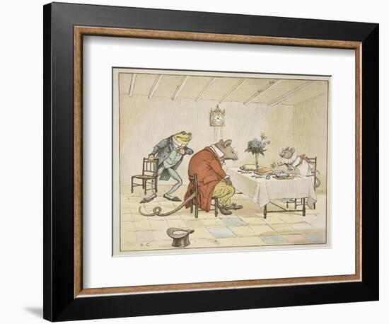 Pray, Miss Mouse, Will You Give Us Some Beer, Illustration from 'A Frog He Would A-Wooing Go'-Randolph Caldecott-Framed Giclee Print