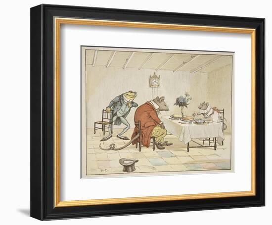 Pray, Miss Mouse, Will You Give Us Some Beer, Illustration from 'A Frog He Would A-Wooing Go'-Randolph Caldecott-Framed Giclee Print