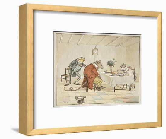 Pray, Miss Mouse, Will You Give Us Some Beer, Illustration from 'A Frog He Would A-Wooing Go'-Randolph Caldecott-Framed Premium Giclee Print