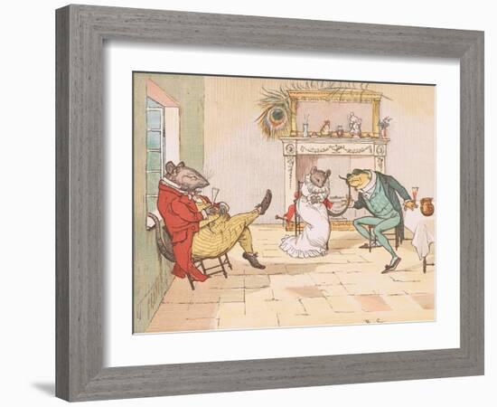 "Pray, Mr Frog, Will You Give Us a Song?"-Randolph Caldecott-Framed Giclee Print