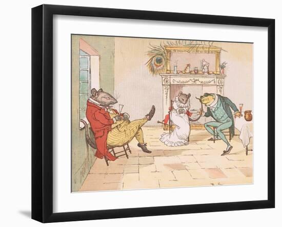 "Pray, Mr Frog, Will You Give Us a Song?"-Randolph Caldecott-Framed Giclee Print