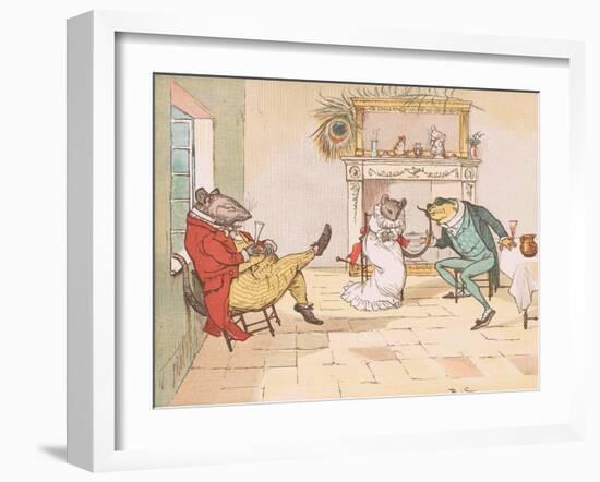 "Pray, Mr Frog, Will You Give Us a Song?"-Randolph Caldecott-Framed Giclee Print