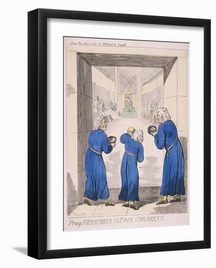 Pray Remember Us Poor Children, 1795-Isaac Cruikshank-Framed Giclee Print