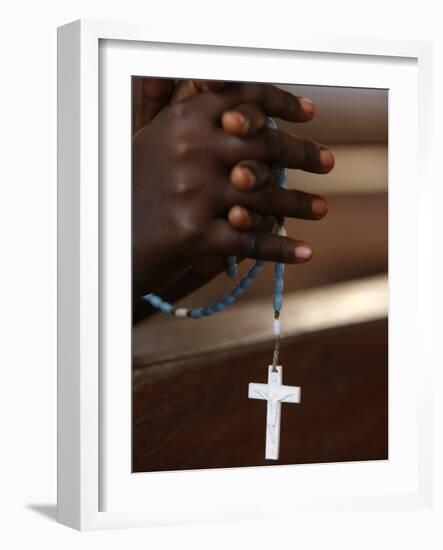 Prayer Beads, Togoville, Togo, West Africa, Africa-null-Framed Photographic Print