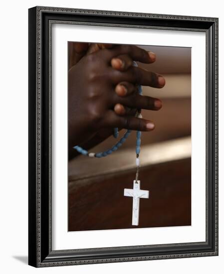 Prayer Beads, Togoville, Togo, West Africa, Africa-null-Framed Photographic Print