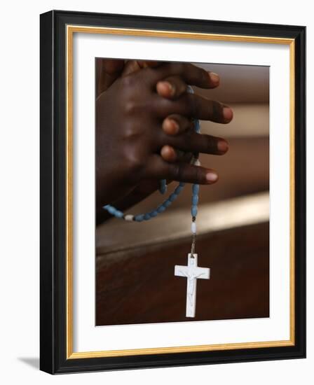 Prayer Beads, Togoville, Togo, West Africa, Africa-null-Framed Photographic Print