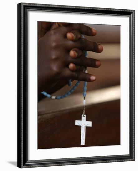 Prayer Beads, Togoville, Togo, West Africa, Africa-null-Framed Photographic Print