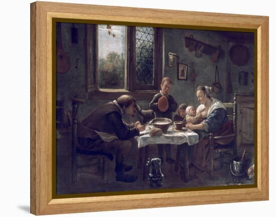 Prayer before Lunch-Jan Havicksz. Steen-Framed Premier Image Canvas