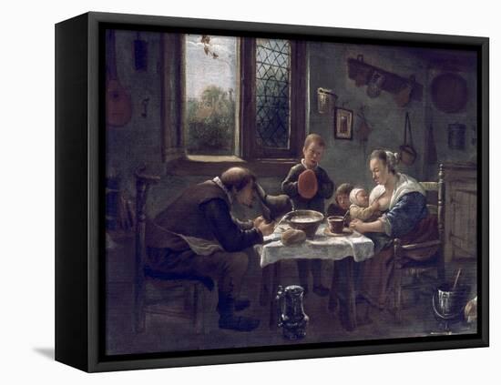 Prayer before Lunch-Jan Havicksz. Steen-Framed Premier Image Canvas