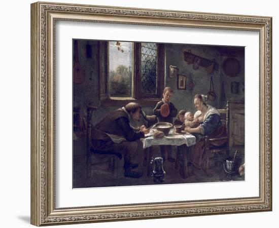 Prayer before Lunch-Jan Havicksz. Steen-Framed Giclee Print