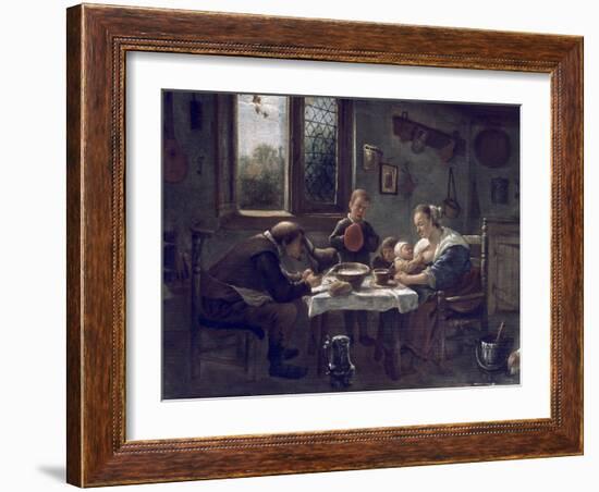 Prayer before Lunch-Jan Havicksz. Steen-Framed Giclee Print