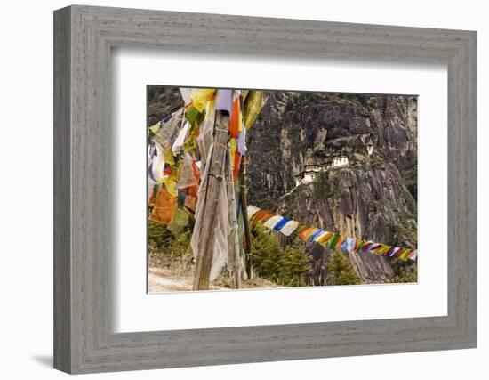 Prayer Flags Along Trail to Takshang Monastery (Tiger's Nest), Bhutan-Howie Garber-Framed Photographic Print