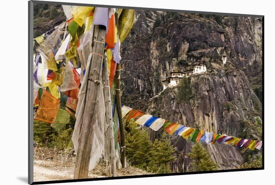 Prayer Flags Along Trail to Takshang Monastery (Tiger's Nest), Bhutan-Howie Garber-Mounted Photographic Print