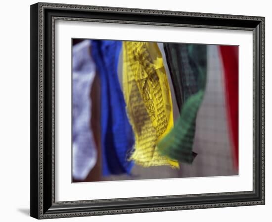 Prayer Flags Alongside the Everest Base Camp Trail-Mark Hannaford-Framed Photographic Print