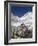 Prayer Flags at the Everest Base Camp Sign, Sagarmatha National Park, Himalayas-Christian Kober-Framed Photographic Print