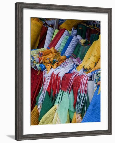 Prayer Flags, Barkhor, Lhasa, Tibet, China-Ethel Davies-Framed Photographic Print