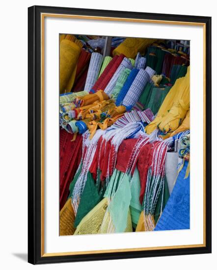 Prayer Flags, Barkhor, Lhasa, Tibet, China-Ethel Davies-Framed Photographic Print