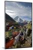 Prayer Flags, Everest Base Camp Trail, Peak of Ama Dablam, Nepal-David Noyes-Mounted Photographic Print