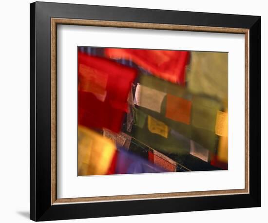 Prayer Flags Festoon the Stupa at Boudinath, a Centre of Tibetan Buddhism, Kathmandu, Nepal-Paul Harris-Framed Photographic Print