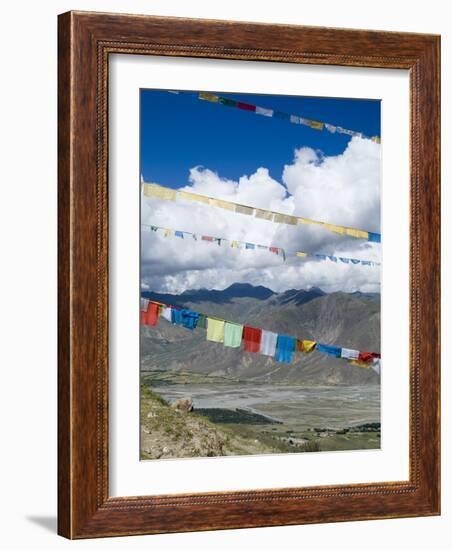 Prayer Flags, Ganden Monastery, Near Lhasa, Tibet, China-Ethel Davies-Framed Photographic Print